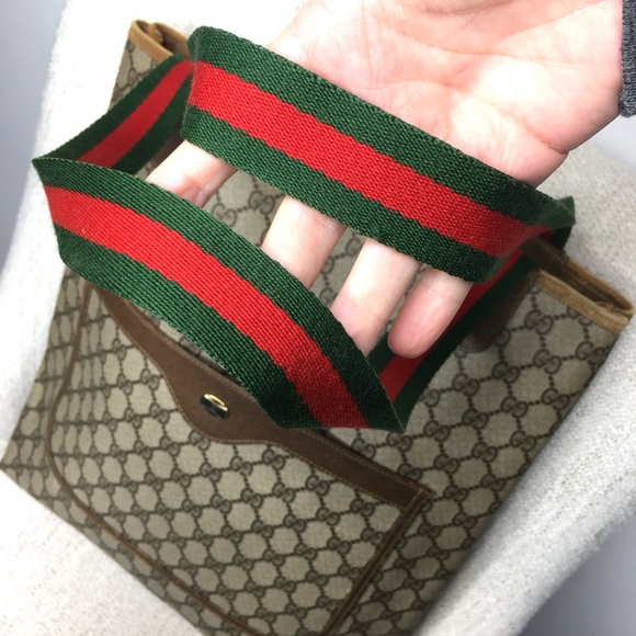 Gucci authentic brown monogram coated canvas tote bag - Picture 14 of 16